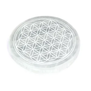 Plaque Sélénite Fleur de vie